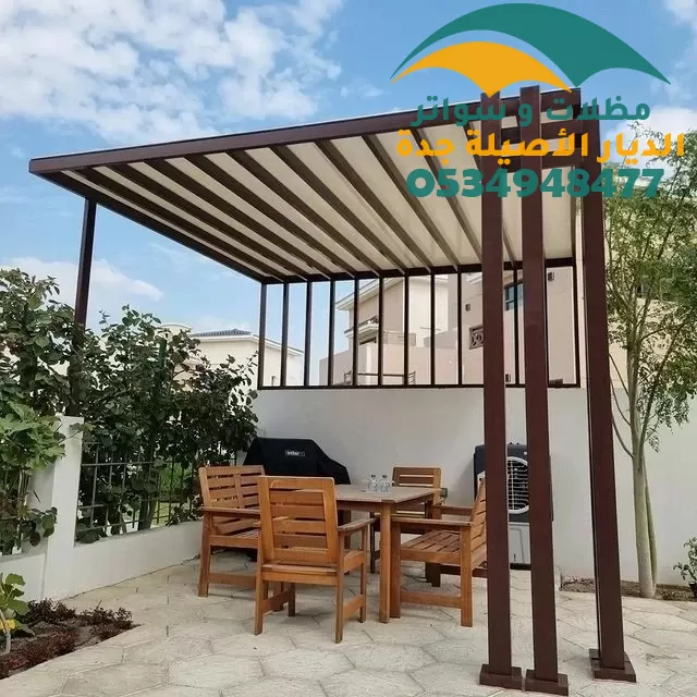 مظلات حدائق حديد احدث التصاميم 2024