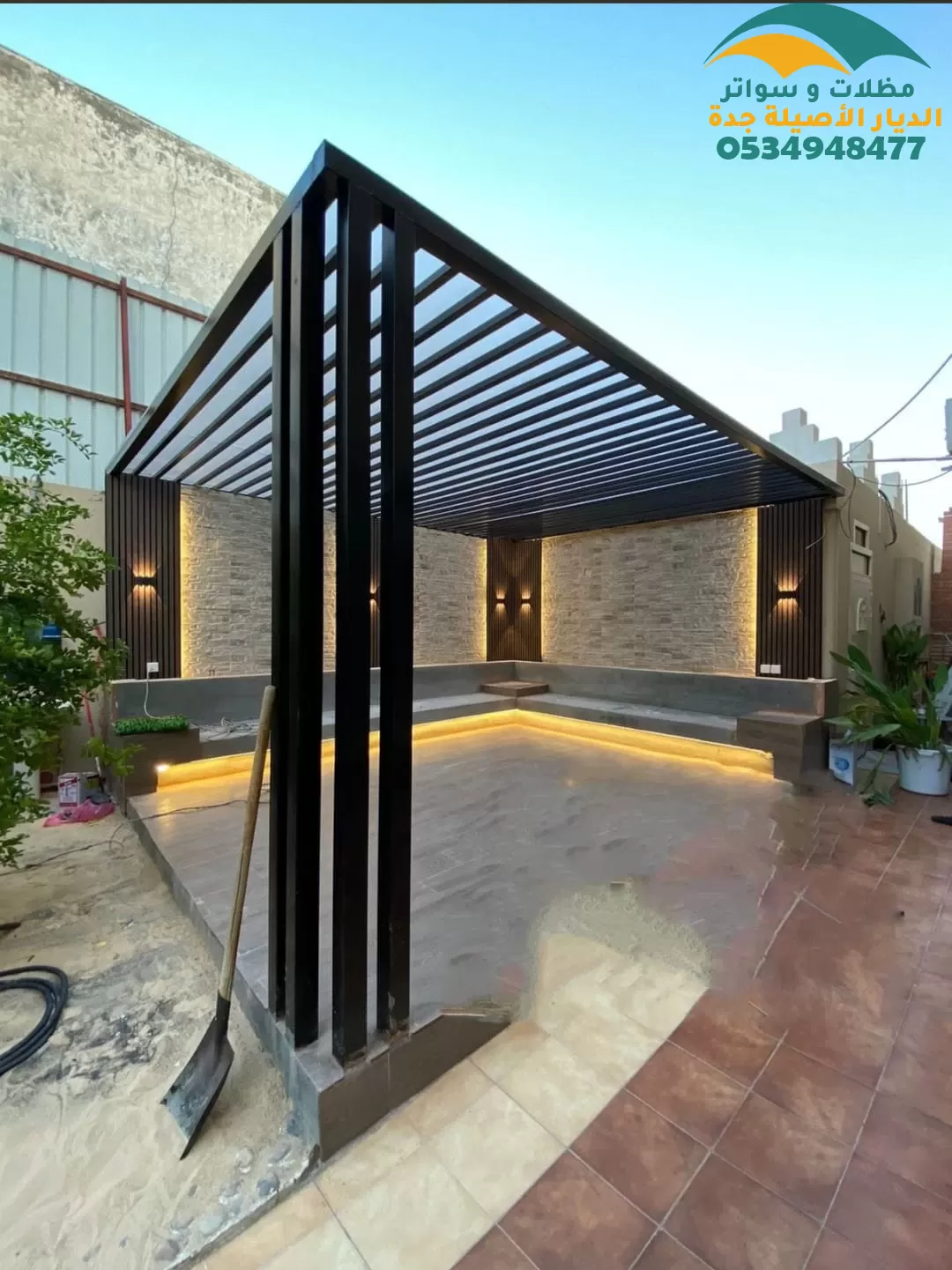 مظلات حدائق حديد احدث التصاميم 2024