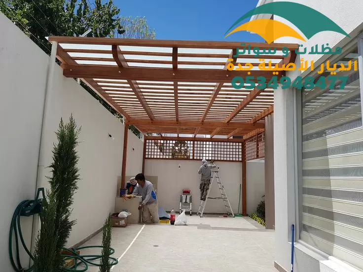 مظلات حدائق حديد احدث التصاميم 2024